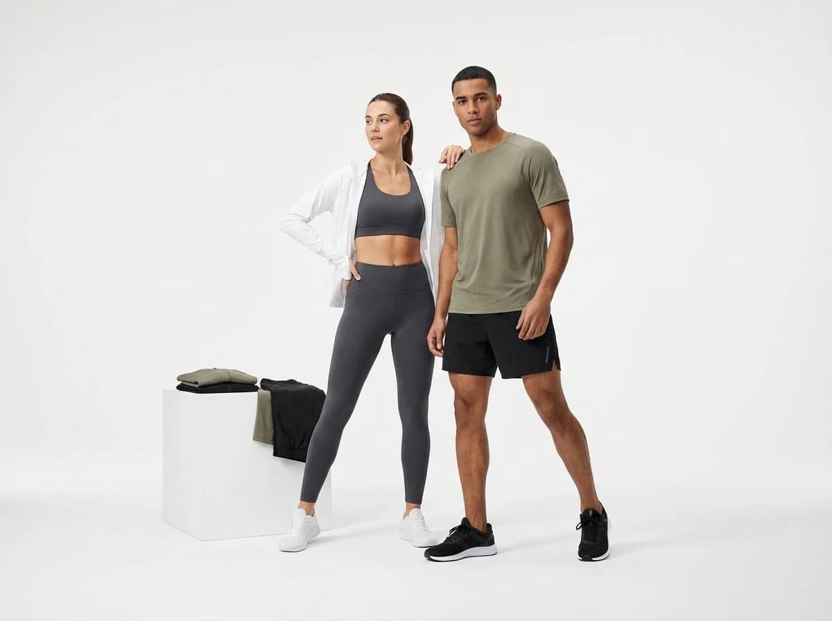 Activewear — Performance · Base layers, produced by the Belle Vouz group